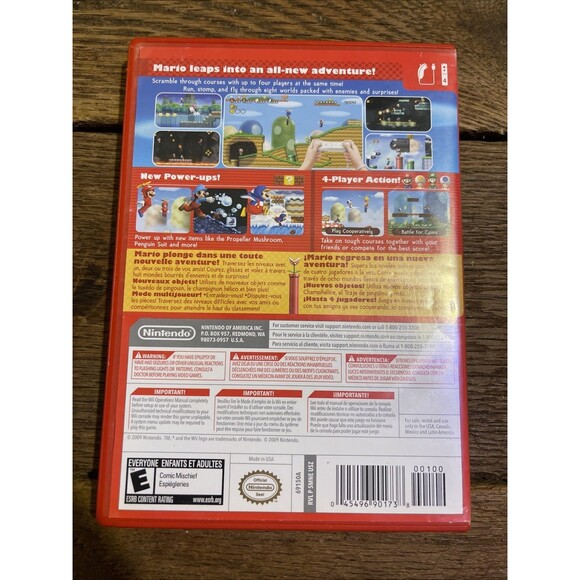 New Super Mario Bros. Wii (Nintendo Wii, 2009) CIB - Picture 2 of 8